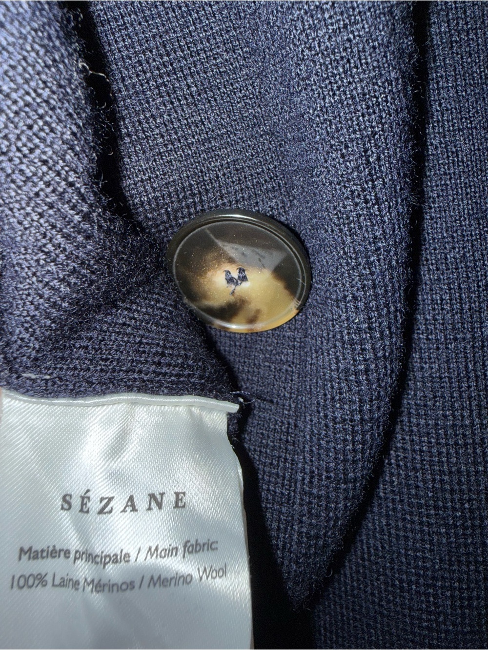 Sezane Betty Cardigan - Navy - Picture 5 of 5